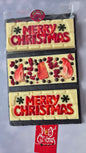 Tablete pequena Merry Christmas Branco Berries