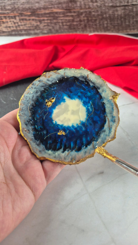 Ágata em Chocolate pintado à mão