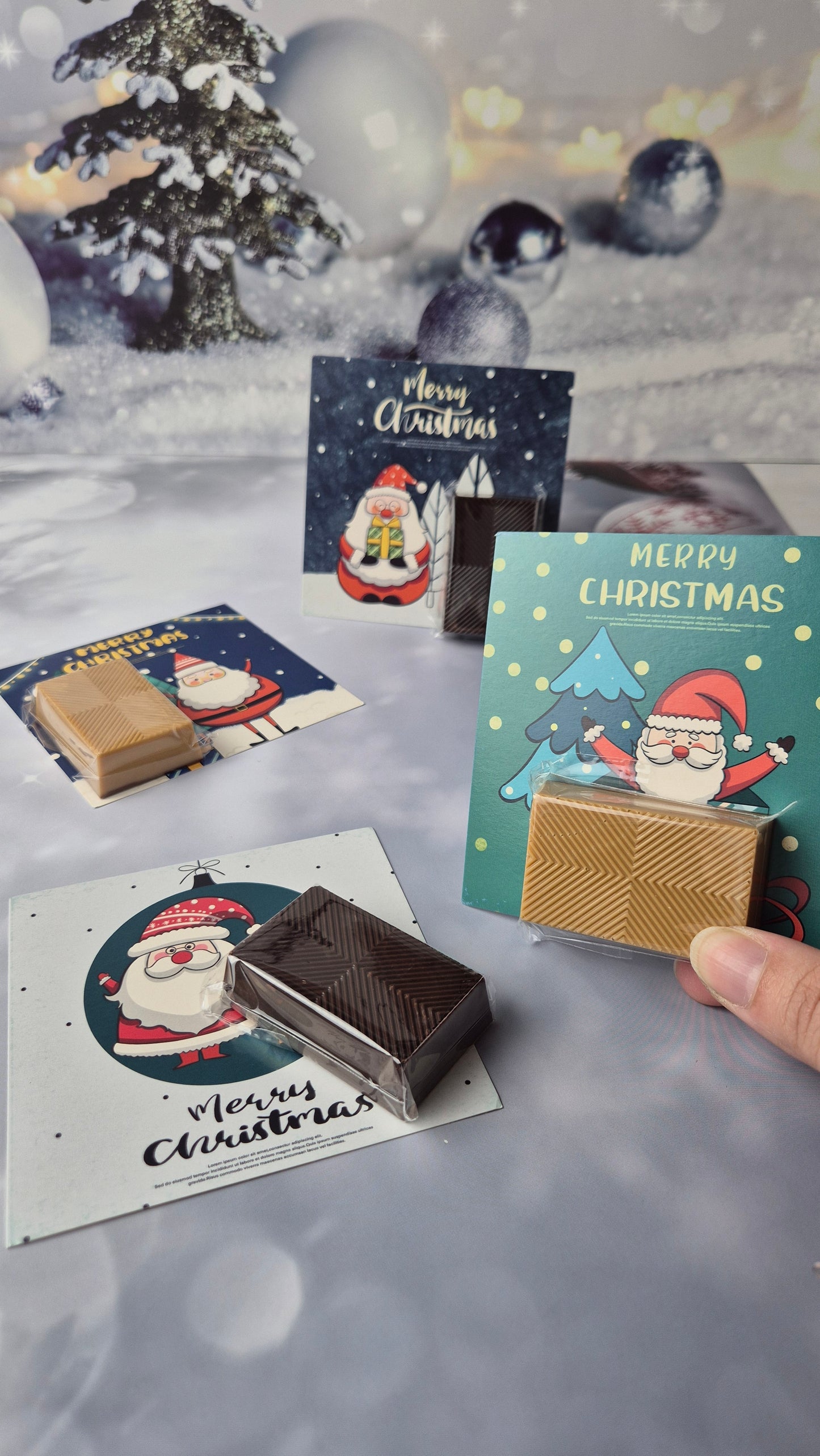 Mini tablete negro Nuts com cartão de Natal