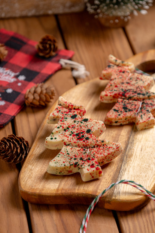 Tablete Árvore de Natal Branco Berries