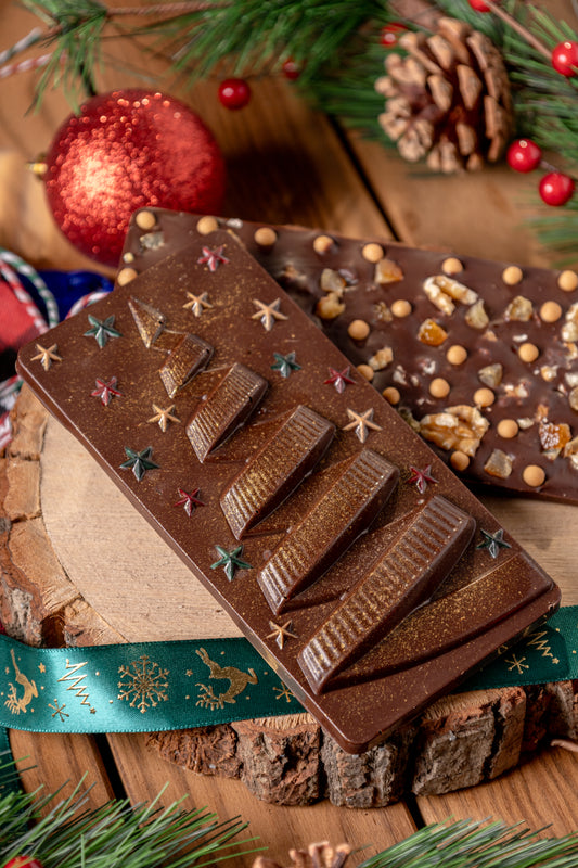 Tablete Árvore de Natal com Estrelas negro Orange & Nuts