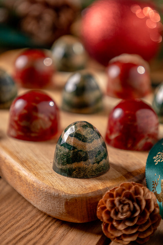 Caixa 4 bombons recheados pintados à mão